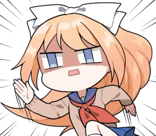 🏃‍♀️ 332fff04 アニメ, ちびキャラ, 制服, 漫画, 怒り telegram sticker