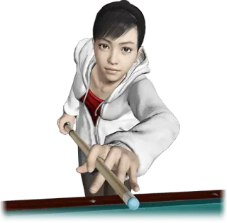 🎱 82c5a41e pool, billiards, cue sports, woman, aiming, sticker telegram sticker