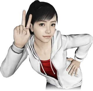 ✌️ abf46be6 woman, peace sign, sticker, female, casual wear telegram sticker