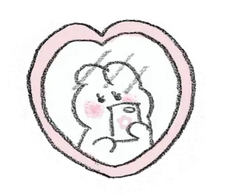 💭 12cb646a 卡通, 可爱, 爱心, 贴纸, 熊, 粉色 telegram sticker