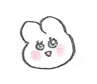 💭 2c07f0a8 动物, 兔子, 可爱, 卡哇伊, 贴纸, 卡通 telegram sticker