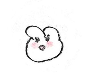 💭 3ce4aad5 兔子, 兔子, 动物, 可爱, 卡哇伊, 素描 telegram sticker