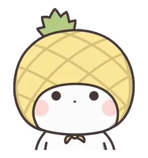 ⭐️ f208394c かわいい, カワイイ, パイナップル, ちび, アニメ whatsapp sticker