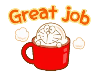 Doraemon's Animated Phrases whatsapp stickers