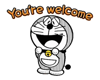 ◼️ 1bad26ff Doraemon You're welcome Doraemon, Anime, Cartone animato, Benvenuto, Gatto whatsapp sticker