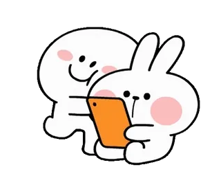 🤗 e9c487b8 мультфильм, кролик, заяц, милый, друзья, смартфон, мультяшные герои telegram sticker