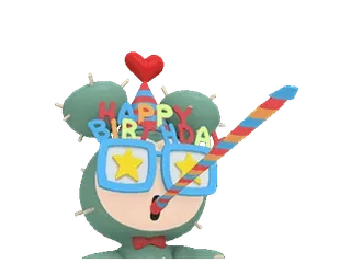 🥳 0124fb77 HAPPY BIRTHDAY compleanno, festa, celebrazione, cartoni animati, decorazione, stravagante whatsapp sticker