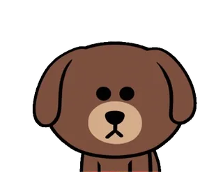 🤪 21e2c8af Brown Cokelat, Line Friends, beruang, imut, kartun telegram sticker