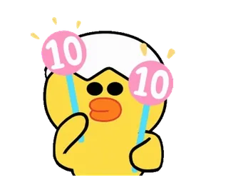 🤪 c1625e5b 10 lucu, stiker, burung, kartun, kuning, nomor 10 telegram sticker