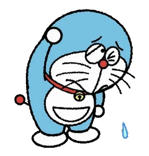⭐️ 194df1a6 Doraemon Doraemon, Kreskówka, Anime, Smutny, Manga, Robot, Kot, Niebieski telegram sticker