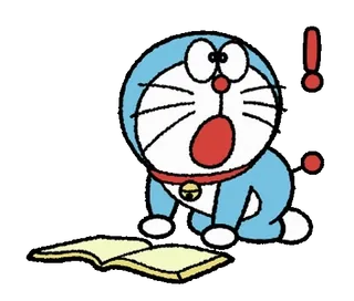 ⭐️ 4c136093 Doraemon doraemon, kreskówka, zszokowany, anime, manga, kot telegram sticker