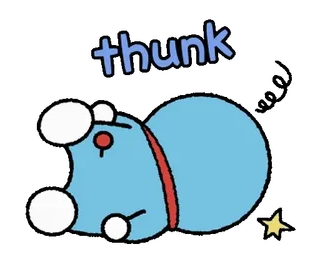 Doraemon Round and Animated @moe_sticker_bot telegram stickers