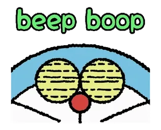 Doraemon Round and Animated @moe_sticker_bot telegram stickers