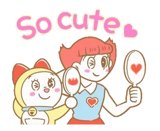 💫 d19ce6ba SO CUTE słodkie, kawaii, animacja, kreskówka, serce, urocze, naklejka telegram sticker