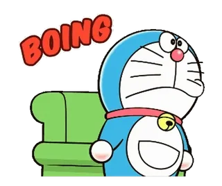 💬 3296da29 Doraemon BOING 哆啦A梦, boing, 卡通, 猫, 动漫, 贴纸 telegram sticker