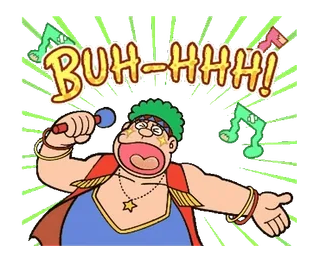💬 7360316d BUH-HHH! 唱歌, 麦克风, 音乐, 卡通, 表演 telegram sticker