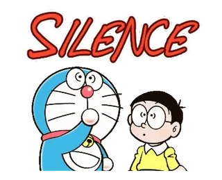 💬 abc03913 Doraemon SILENCE 哆啦A梦, 卡通, 动漫, 安静, 静, 嘘 telegram sticker
