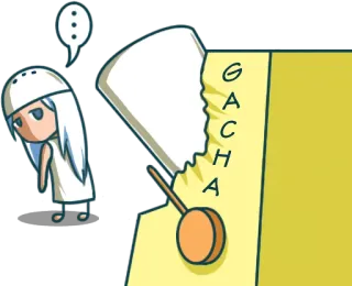 😕 9bb31861 GACHA 抽卡, 游戏, 角色, 动漫, 漫画, 悲伤 telegram sticker