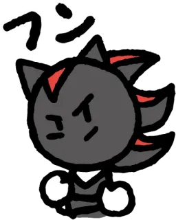 😎 385834ea Shadow Sonic the Hedgehog プン Sonic, Shadow, Cartoon, Niedlich, Katze whatsapp sticker
