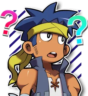 ❓ 23061d37 Frage, verwirrt, Anime, Cartoon, denken telegram sticker