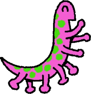 👽 18d97d1c ulat, serangga, merah muda, hijau, imut, unik whatsapp sticker