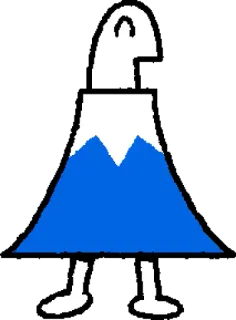 🗻 362ca23e gunung, berjalan, kartun, putih, biru whatsapp sticker