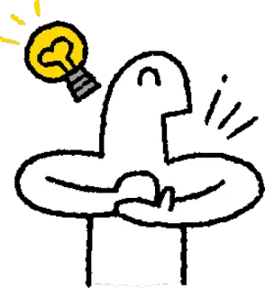 💡 37eae9fd bola lampu, ide, berpikir, kartun, kreativitas whatsapp sticker