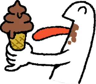 🍨 564c64cb es krim, makanan penutup, cone, makanan, makan whatsapp sticker