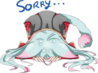 🙇‍♀️ 6bc49cf6 Sorry... ขอโทษ, อนิเมะ, การคำนับ, ขออภัย, ตัวละคร telegram sticker