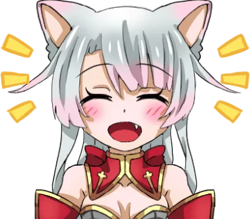 Shiro - White neko :: @line_stickers - Sticker pack for WhatsApp