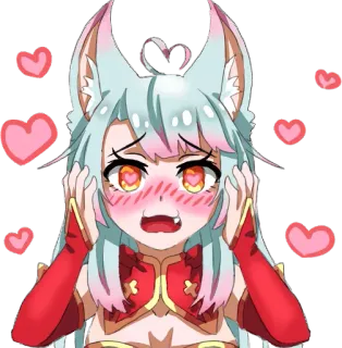 😳 beaaaa69 อนิเมะ, คาวาอิ, น่ารัก, หัวใจ, สาวอนิเมะ telegram sticker