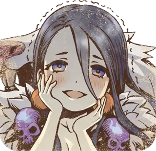 😀 65c10aec アニメ, 女性, ファンタジー, キャラクター, かわいい, ステッカー, マンガ telegram sticker