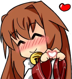 😊 bf59bc23 Аниме, Каваи, Сердце, Милый, Чиби, Любовь telegram sticker