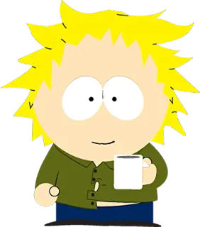 ☕ 822f9e4f Tweek Tweak South Park Твик, Южный парк, Персонаж, Кофе telegram sticker