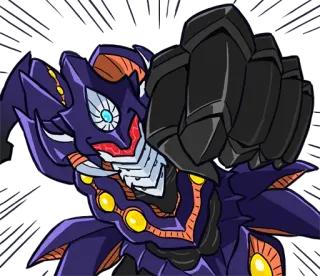 💀 0eede32c 애니메이션, 괴물, 만화, 캐릭터, 생물, 보라색, 공격성 telegram sticker