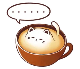 ☕ 804df726 ...... 고양이, 커피, 귀여운, 음료, 만화, 동물 whatsapp sticker