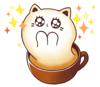 Sweet time Catppuccino @moe_sticker_bot telegram stickers