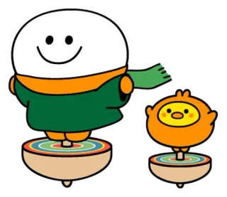 🐯 8c3be72e kreskówka, postacie, zabawka, słodki, ptak, żółty telegram sticker