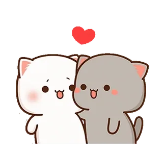 ⭐️ 99f4b5cc коты, любовь, сердце, милые, очаровательные, дружба whatsapp sticker