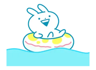Usagyuuun in Summer! (Summertime ver.) @moe_sticker_bot whatsapp stickers