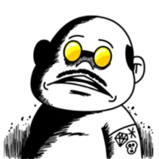 😐 7c066ca9 pegatina, dibujos animados, personaje, ilustración, arte telegram sticker