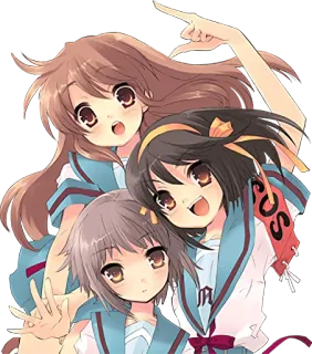 🎉 b1f52346 SOS anime, haruhi, girl, cute, school uniform telegram sticker