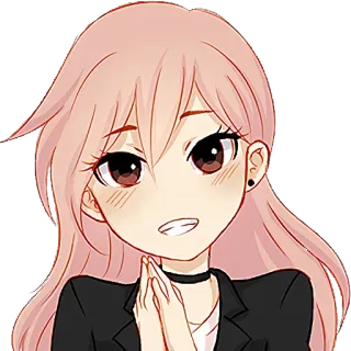 🙏 dc8bd5a0 Fille anime, Dessin animé, Mignon, Cheveux roses, Femme, Illustration whatsapp sticker