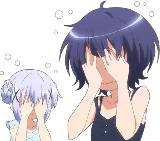 🙈 017eba97 anime, covering eyes, emotional, cartoon, animated, shocked whatsapp sticker