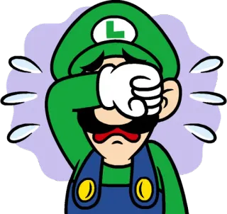 😭 91382ab5 Luigi luigi, crying, sad, nintendo, super mario telegram sticker