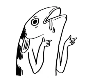 🐈 2268ad0b Fisch, Cartoon, Zeigen, Albern, Meme whatsapp sticker