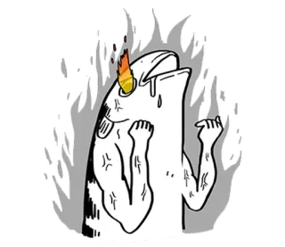 🐈 35351628 Fisch, Muskeln, Feuer, Cartoon, Sticker whatsapp sticker