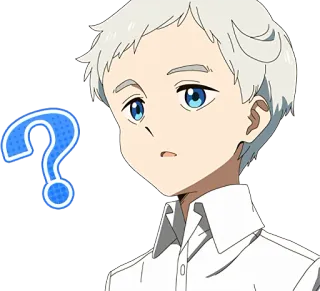 ❓ be00b358 Norman The Promised Neverland Anime, Domanda, Ragazzo, Norman, The Promised Neverland, Pensare, Pensando whatsapp sticker