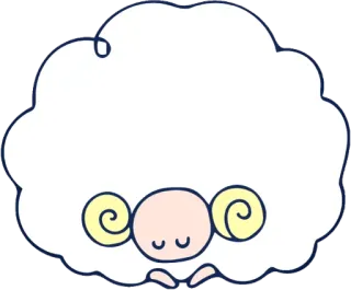 🙇‍♀️ 8441cc46 cừu, mây, dễ thương, động vật, len, cừu non telegram sticker