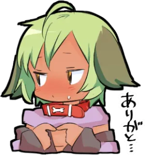 😳 c86b0b26 ありがとう... アニメ, マンガ, 犬, かわいい, 日本語, ありがとう telegram sticker